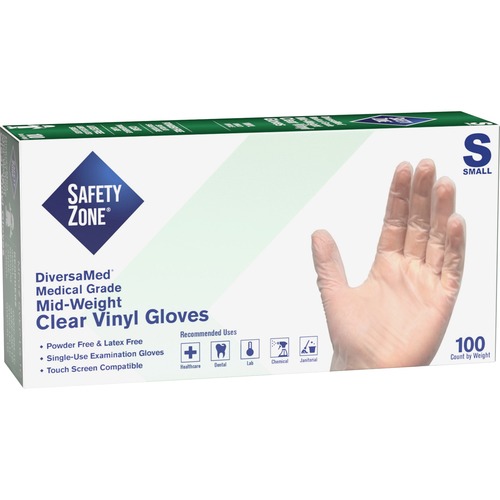 Picture of Safety Zone Powder Free Clear Vinyl Gloves
