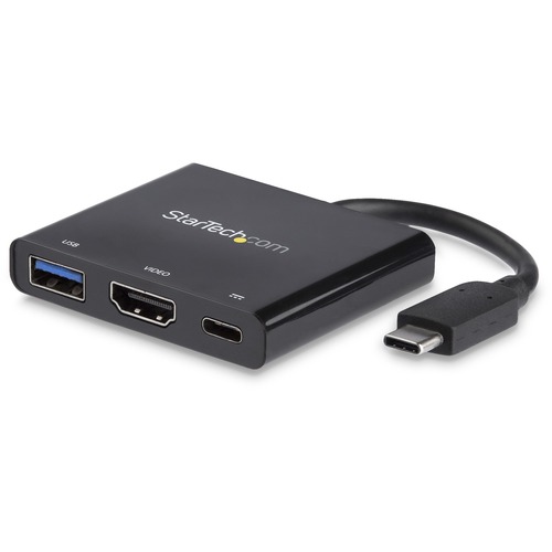 StarTech.com USB C Multiport Adapter with HDMI 4K & 1x USB 3.0 - PD - Mac & Windows - USB Type C All in One Video Adapter - Expand the connectivity of your laptop or MacBook with this USB-C multiport adapter with HDMI - USB C HDMI Multiport Adapter - USB 