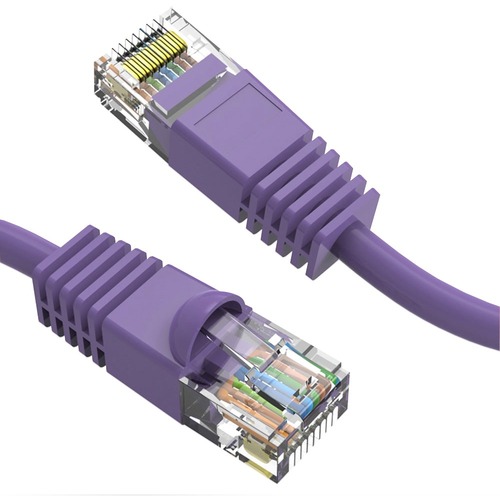 Axiom 6FT CAT6 UTP 550mhz Patch Cable Snagless Molded Boot (Purple) - 6 ft Category 6 Network Cable for Network Device - First End: 1 x RJ-45 Network - Male - Second End: 1 x RJ-45 Network - Male - Patch Cable - Gold Plated Contact - 24 AWG - Purple