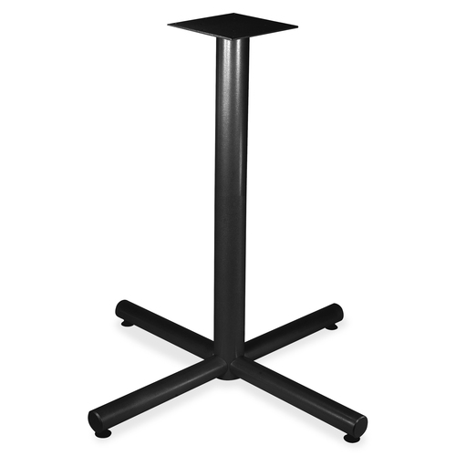 Lorell Hospitality 42" Bistro-Height Tabletop X-leg Base - Black X-shaped Base - 40.75" Height x 36" Width - Assembly Required - 1 Each