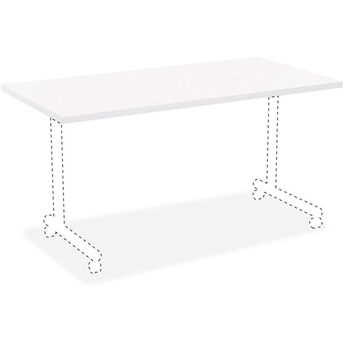 Lorell White Laminate Rectangular Invent Tabletop - White Laminate Rectangle Top - 60" Table Top Width x 24" Table Top Depth x 1" Table Top Thickness - Assembly Required - Thermofused Laminate (TFL), Particleboard Top Material - 1 Each