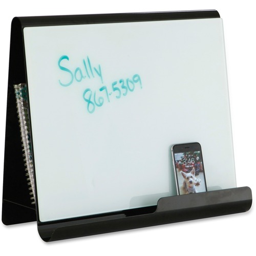 Safco Wave Whiteboard Holder White Steel Surface Black Frame
