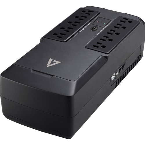 V7 UPS 550VA Desktop with 10 Outlets (UPS1DT550-1N) - V7 UPS1DT550-1N - 550VA/330W 120V - Standby Desktop UPS - Battery Backup & Surge Protection - 10 NEMA 5-15R Outlets - Energy Star Certified - 8 Hour Recharge - Energy Star - TAA Compliant - 3-Year Warr