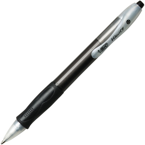 BIC Retractable Ballpoint Pens - 1 mm Medium Pen Point - Refillable - Retractable - Black Ink - Black Barrel - Tungsten Carbide Tip - 36 / Box