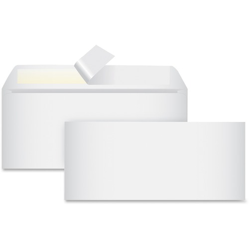 Business Source No. 10 Peel-to-seal Envelopes - Business - #10 - 4 1/8" Width x 9 1/2" Length - 24 lb - Peel & Seal - Wove - 100 / Box - White