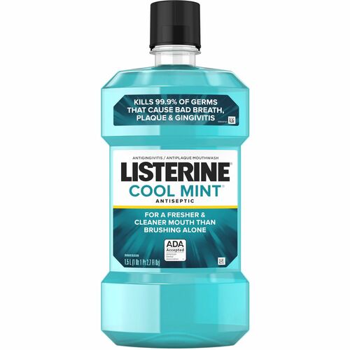 LISTERINE® Cool Mint Antiseptic Mouthwash - For Plaque, Bad Breath, Gingivitis - Mint - 1.59 quart - 1 Each