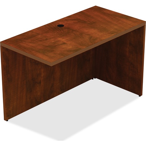 Lorell Chateau Series Return - 1.5" Top, 48" x 24" x 30" - Reeded Edge - Finish: Cherry Laminate Top