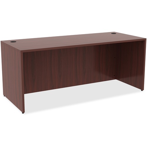 Lorell Essentials Series Desk - 72" x 30"29.5" Desk, 0.1" Edge - Material: Metal - Finish: Mahogany Laminate = LLR69535