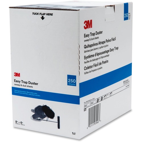 3M Easy Trap Duster - 8" Width x 6" Depth - Perforated, Disposable, Launderable, Disposable - White - 1 / Carton