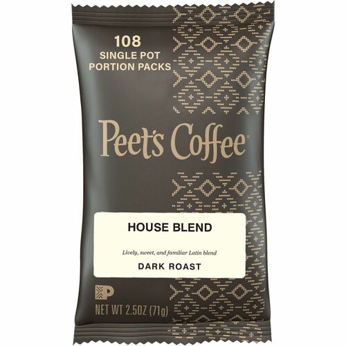 Peet's Coffee™ House Blend Coffee - Medium - 2.5 oz Per Pack - 18 / Box