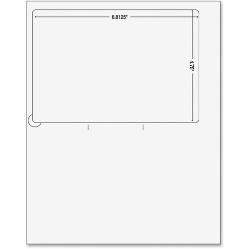 Sparco Integrated Label Forms - 6 13/16" x 4 3/4" - Permanent Adhesive - White - 250 / Pack