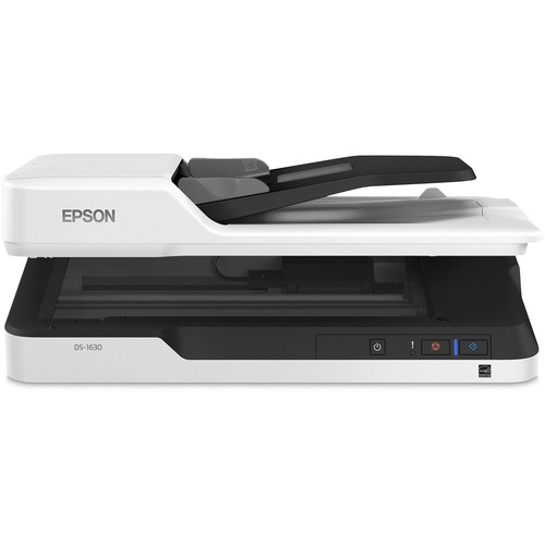 Epson WorkForce DS-1630 Flatbed Scanner - 1200 dpi Optical - 30-bit Color - 8-bit Grayscale - 25 ppm (Mono) - 25 ppm (Color) - Duplex Scanning - USB - Flatbed Scanners - EPSB11B239201