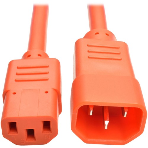 Eaton Tripp Lite Series Power Cord C14 to C15 - Heavy-Duty, 15A, 250V, 14 AWG, 3 ft. (0.91 m), Orange - For PDU, UPS - 250 V AC Voltage Rating - 15 A Current Rating - Orange