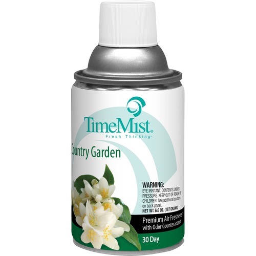 TimeMist Metered 30-Day Country Garden Scent Refill - Spray - 6000 ft³ - 6.6 fl oz (0.2 quart) - Country Garden - 30 Day - 1 Each - Long Lasting, Odor Neutralizer