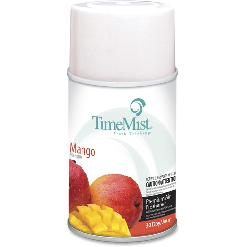 TimeMist Metered 30-Day Mango Scent Refill - Spray - 6000 ft³ - 6.6 fl oz (0.2 quart) - Mango - 30 Day - 1 Each - Long Lasting, Odor Neutralizer