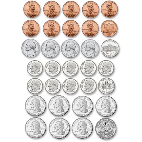 Ashley US Coin Money Set Die-cut Magnets - Theme/Subject: Learning - Skill Learning: Visual - 1 / Set
