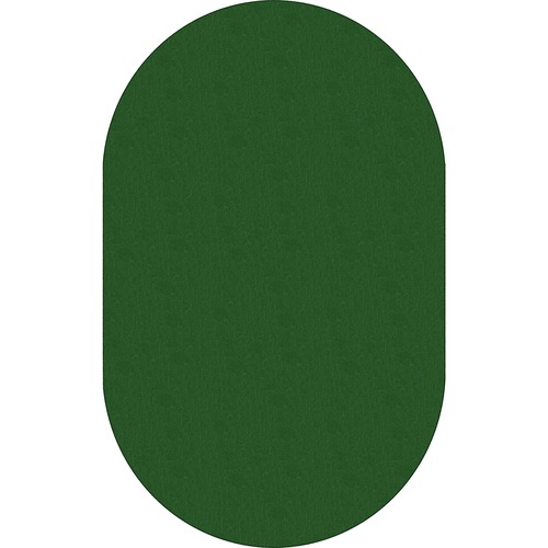 Flagship Carpets Classic Solid Color 12' Oval Rug - Traditional - 91.20" Length x 12 ft Width - Oval - Clover - Nylon