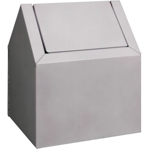 Impact Freestanding Sanitary Disposal Unit - Swing Lid - Freestanding - 11.5" Height x 9.4" Width x 9" Depth - Metal - White - 6 / Carton