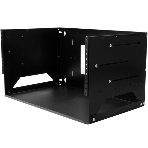StarTech.com 2-Post 4U Open Frame Wall Mount Network Rack with Built-in Shelf and Adjustable Depth, Computer Rack for IT Equipment, TAA~ - 2-Post 4U wall-mount server rack; 12-18" (30-45cm) mounting depth - Network rack with tapped rails to mount IT equip
