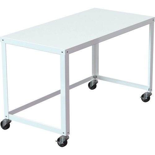 Lorell SOHO Personal Mobile Desk - Rectangle Top - 48" Table Top Width x 23" Table Top Depth - 29.50" Height - Assembly Required - White - 1 Each