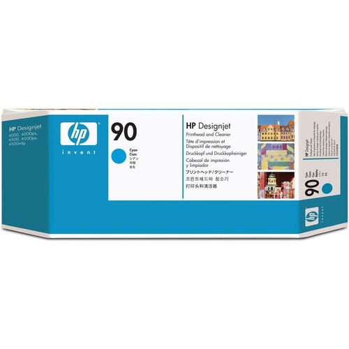 HP 90 (C5055A) Original Inkjet Printhead - Single Pack - Cyan - 1 Each - Inkjet - 1 Each