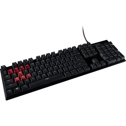 Kingston HyperX Alloy FPS Mechanical Gaming Keyboard - Cable Connectivity - USB 2.0 Interface - English, French - QWERTY Layout - PC - Mechanical Keyswitch