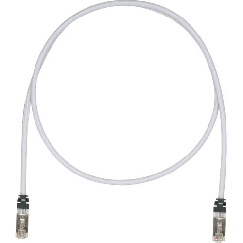 Panduit Cat.6a Patch Network Cable - 6.56 ft Category 6a Network Cable for Network Device - First End: 1 x RJ-45 Network - Male - Second End: 1 x RJ-45 Network - Male - Patch Cable - Shielding - Gray