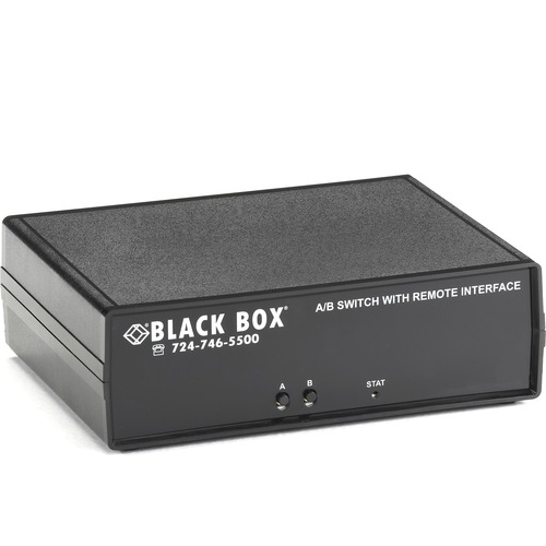 Black Box CAT6 A/B Switch - Latching RJ45 Remote Control, Dry Contact - - Manual - TAA Compliant