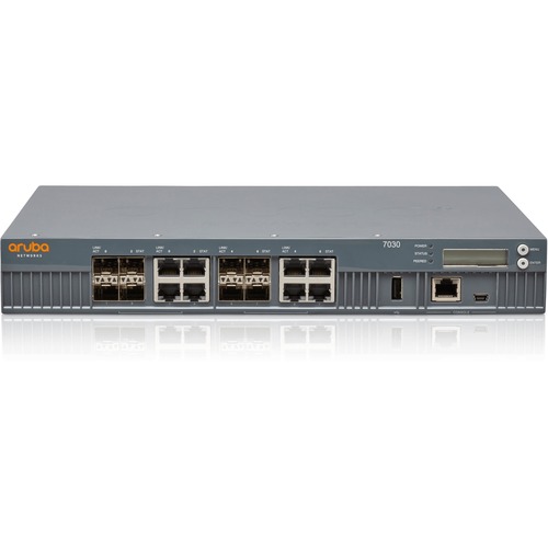 Aruba 7030 Wireless LAN Controller - 8 x Network (RJ-45) - Gigabit Ethernet - 55 W - Rack-mountable