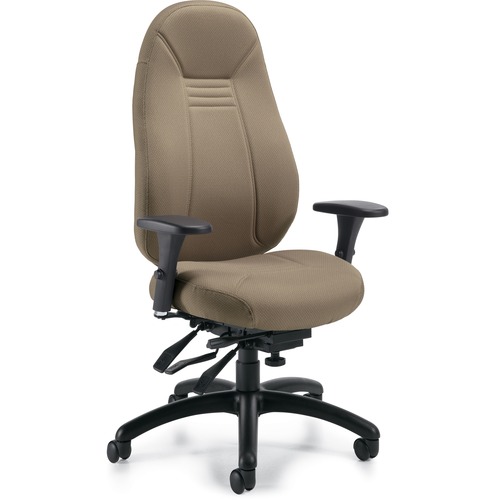 Global ObusForme Comfort 1260-3 Task Chair - Haze Seat - Haze Back - High Back - 5-star Base - 1 Each