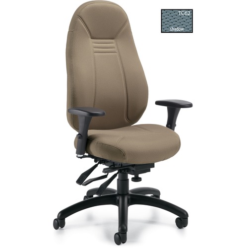 Global ObusForme Comfort 1260-3 Task Chair - Shadow Seat - Shadow Back - High Back - 5-star Base - 1 Each
