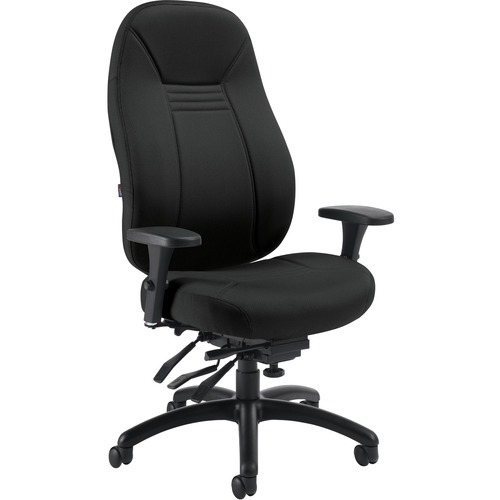 Global Obusforme Comfort XL 1255-3 Task Chair - Shadow Seat - Shadow Back - High Back - 5-star Base - 1 Each - High Back - GLB12553TC74