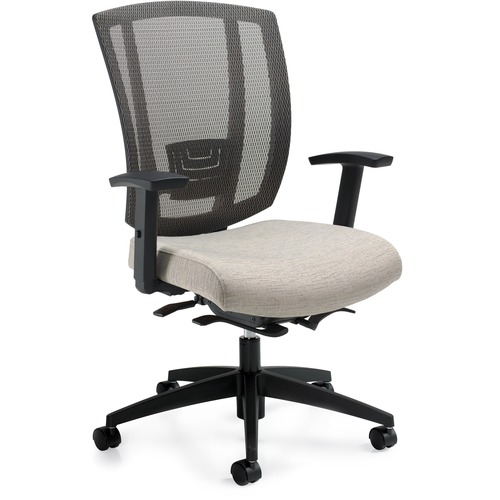 Offices To Go MVL3108 Avro - Mesh Back Weight Sensing Synchro Chair  Stone Back - Mid Back - 5-star Base - 1 Each