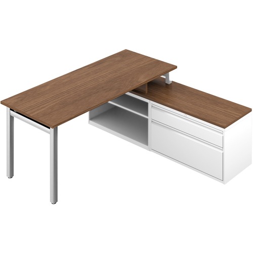 Offices To Go Ionic Table Desk - Rectangle Top - 2 Drawers - 72" Table Top Width x 72" Table Top Depth - 29" Height - Assembly Required - White