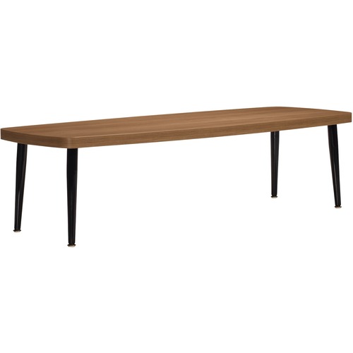 Global Sirena 3401 Coffee Table - Laminated Rectangle, Winter Cherry Top - Black Four Leg Base - 4 Legs - 56" Table Top Width x 22" Table Top Depth - 15" Height
