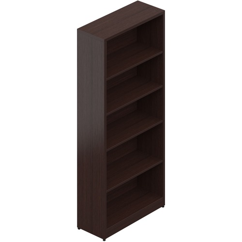 Offices To Go 30 Wide x 65" High - 30" x 12" x 65"Bookshelf, 0.7" Shelf, 0.1" Edge - 3 Shelve(s) - Material: Polyvinyl Chloride (PVC) Edge - Finish: Thermofused Laminate (TFL), Dark Espresso