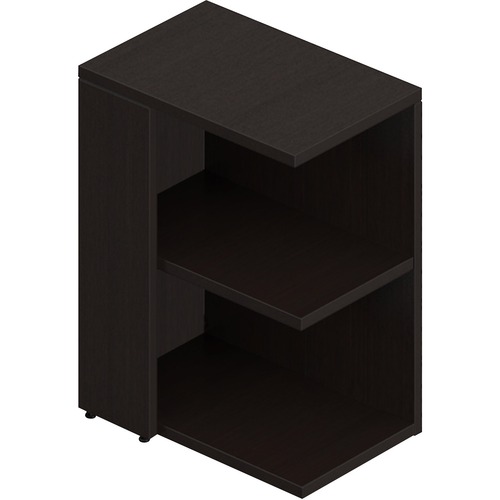 Offices To Go 29" H End Shelf Unit - Left - 16" x 24" x 29"Shelf, 1" Top, 3" Edge - 1 Shelve(s)Left Side - Material: Polyvinyl Chloride (PVC) Edge - Finish: Thermofused Laminate (TFL), Dark Espresso