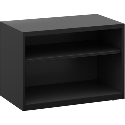 Offices To Go 1 1/2 Bookcase Cabinet - 30" x 19.3" x 21.3"Left/Right Side - Material: Steel Gusset - Finish: Black - Open Shelf Files - GLBM19301XSNBLK