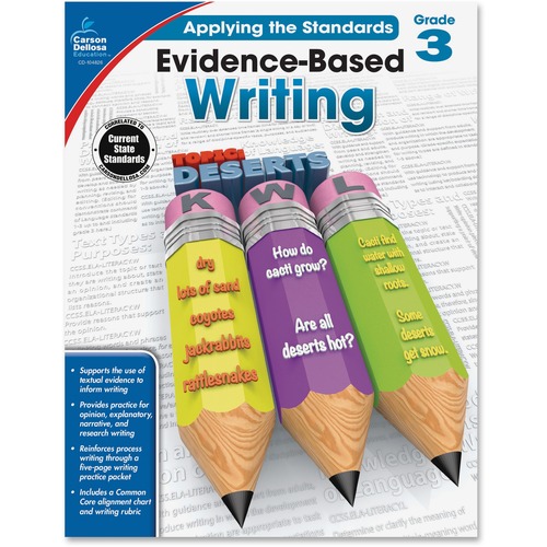 Carson Dellosa Education Grade 3 Evidence-Based Writing Workbook Printed Book - 64 Pages - Book - Grade 3