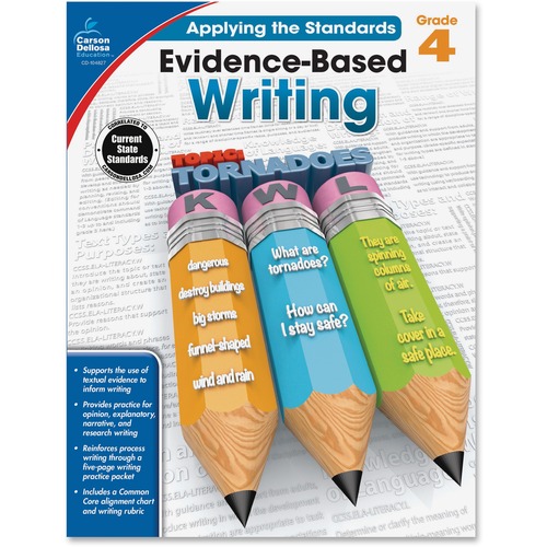 Carson Dellosa Education Grade 4 Evidence-Based Writing Workbook Printed Book - 64 Pages - Book - Grade 4