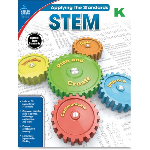Carson Dellosa Education Grade K Applying the Standards STEM Workbook Printed Book - 64 Pages - Book - Grade K