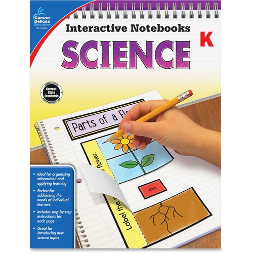 Carson Dellosa Education Grade K Science Interactive Notebook Interactive Printed Book - 96 Pages - Book - Grade K