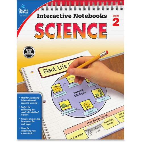 Carson Dellosa Education Grade 2 Science Interactive Notebook Interactive Printed Book - 96 Pages - Book - Grade 2