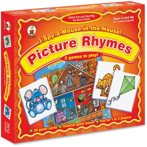 Carson Dellosa Education I Spy a Mouse in the House Matching Game - Fun, Learning - Matching - 1 to 3 Players - 1 Each