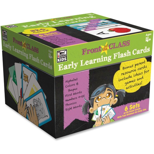 Carson Dellosa Education Early Learning Flash Cards - Theme/Subject: Learning - Skill Learning: Alphabet, Color, Shape, Sight Words, Number, Phonic, First Word - 4-8 Year - 1 / Set