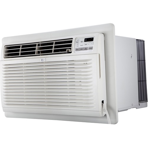 LG 8,000 BTU 115-Volt Through-the-Wall Air Conditioner with Energy Star and Remote - Cooler - 2344.57 W Cooling Capacity - 340 Sq. ft. Coverage - Dehumidifier - Washable - Remote Control - Energy Star - White