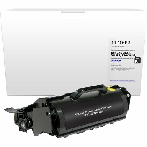CIG Remanufactured High Yield Laser Toner Cartridge 330-2666, DM253, 330-2649, 330-2667, RR700, 330-2650, PK937, PK941 - Black - 1 Each - 6,000 Pages