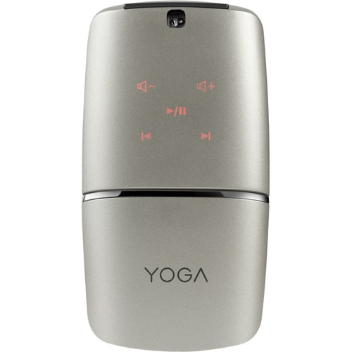 Lenovo Wireless YOGA Silver Mouse - Optical - Wireless - Bluetooth/Radio Frequency - Silver - USB - 1600 dpi - TouchPad - 4 Button(s)