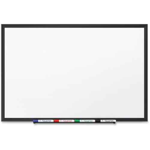 Quartet DuraMax Dry Erase Board - 72" (6 ft) Width x 48" (4 ft) Height - White Porcelain Surface - Black Aluminum Frame - Rectangle - Mount - 1 Each - Magnetic Boards - QRT20073
