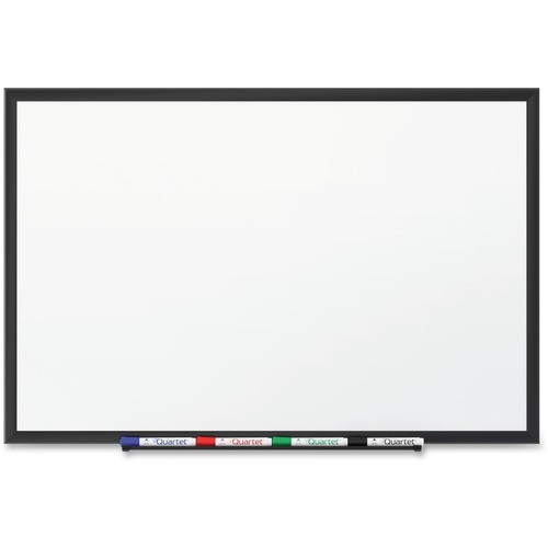 Quartet DuraMax Dry Erase Board - White Porcelain Surface - Black Aluminum Frame - Magnetic - 1 Each